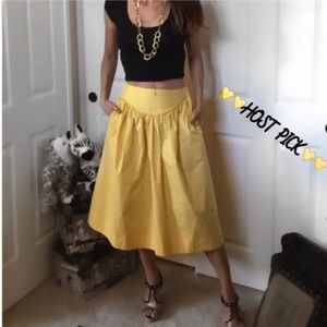 Christian Dior 🍋 Vintage Yellow High Waist Skirt